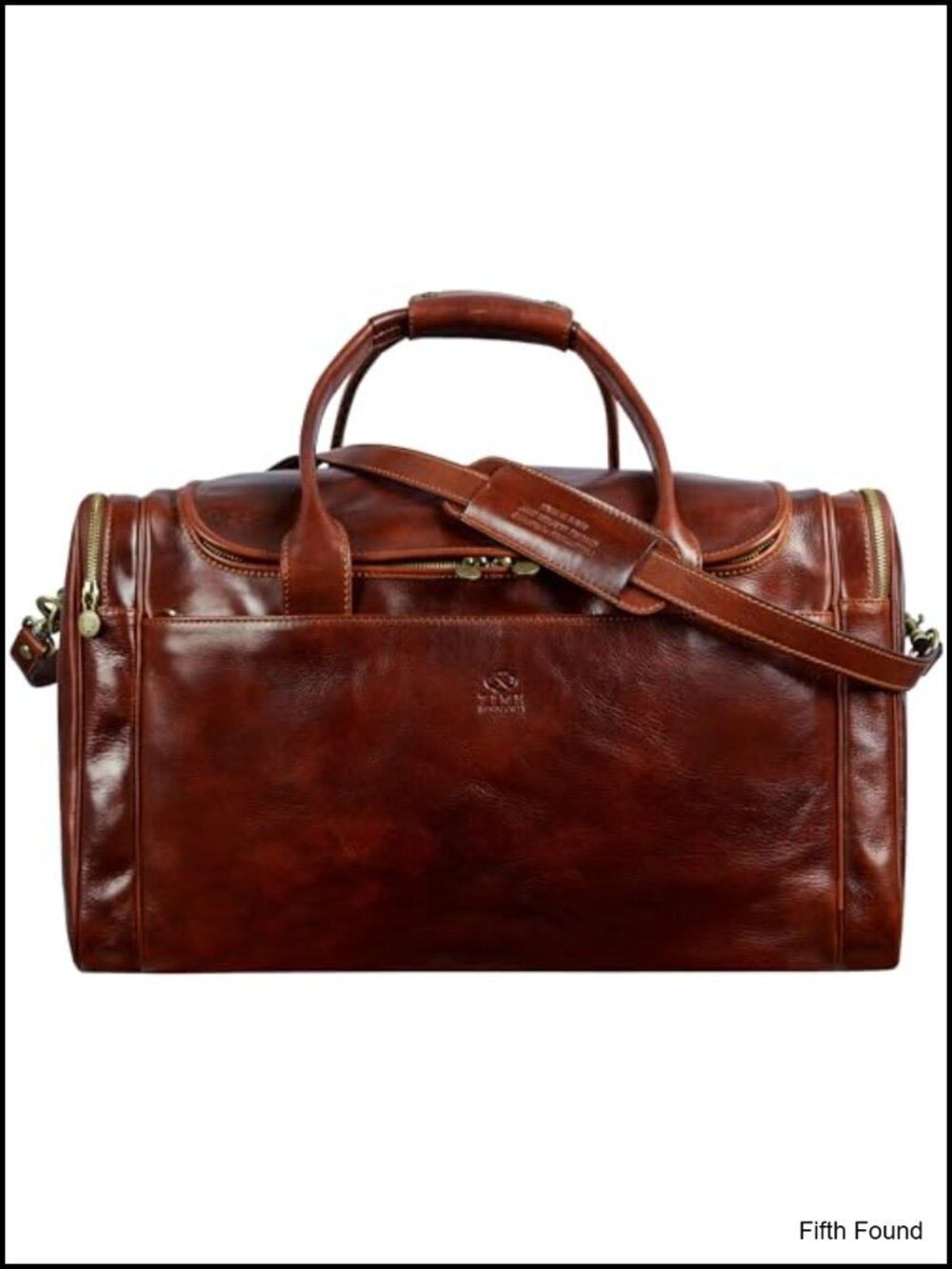 Full Grain Italian Leather Travel Duffel Bag